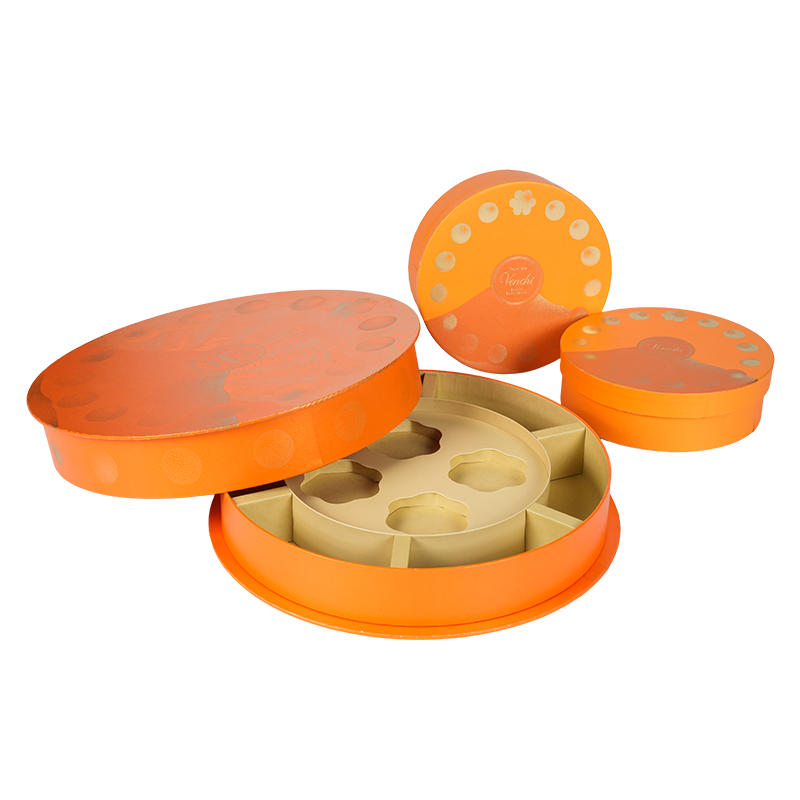 Caja de dulces redonda rígida a prueba de humedad