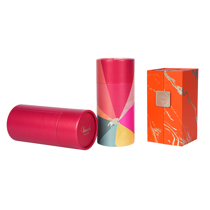 Caja de chocolate redonda con tapa elevable rígida (cielo y tierra)