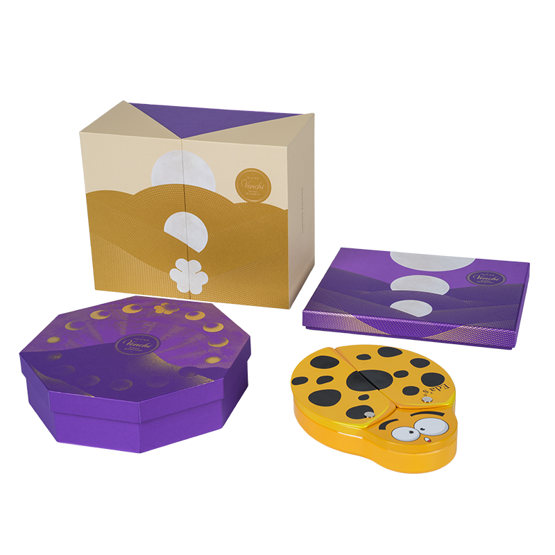 Caja de embalaje rígida de chocolate de doble puerta