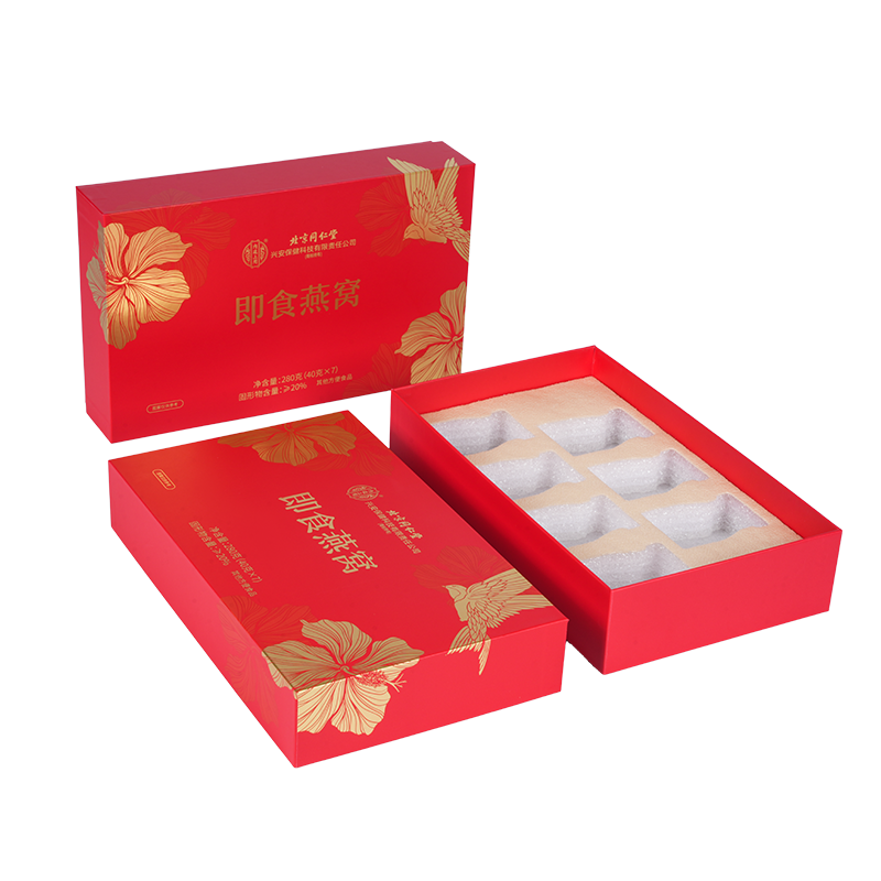 Caja de regalo de nido de pájaro con tapa elevable rígida