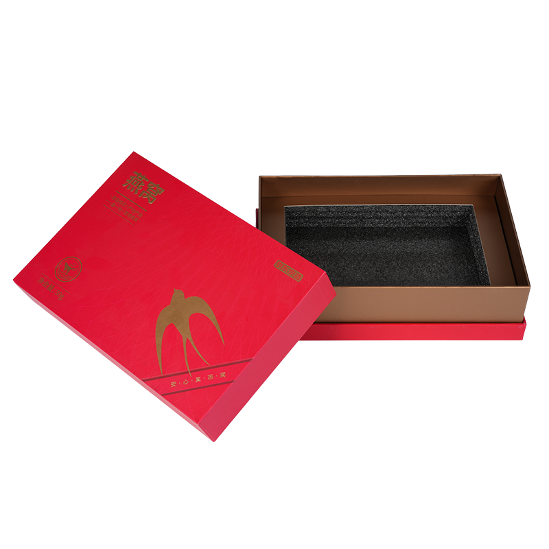 Caja de regalo de nido de pájaro con tapa elevable rígida