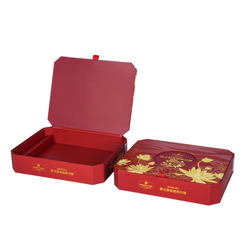 Caja rígida para embalaje de tartas de doble puerta