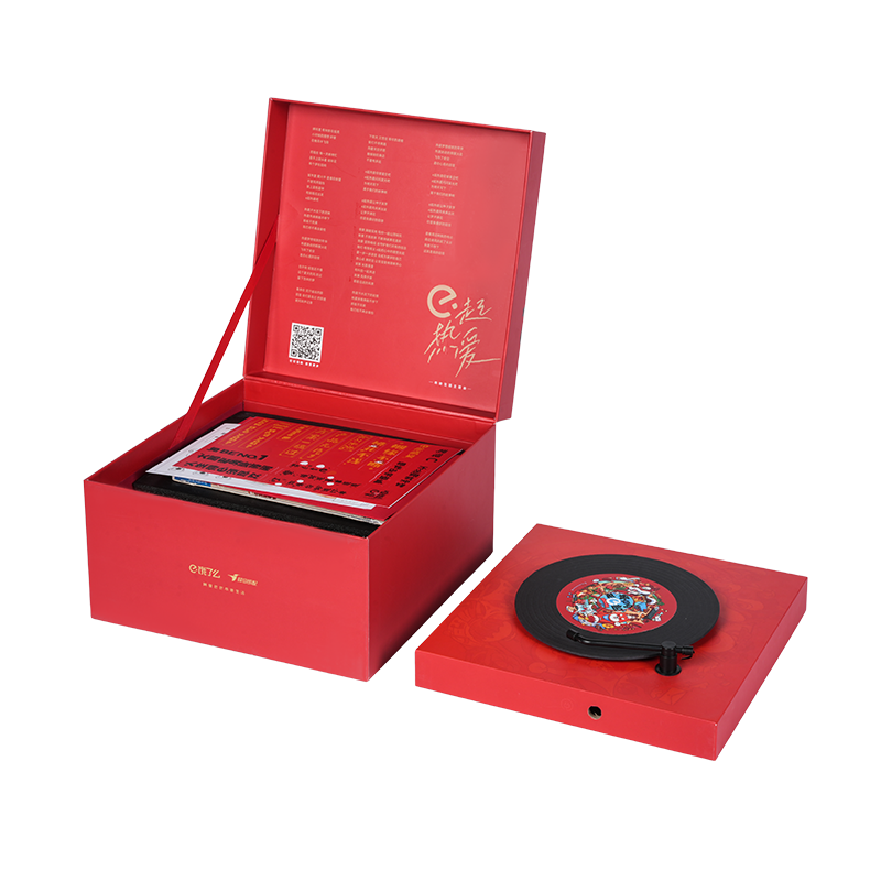 Caja de música giratoria con forma de libro duro y temática navideña