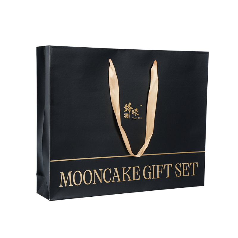 Bolsa de transporte para pasteles de cartón blanco/kraft con asa resistente al agua