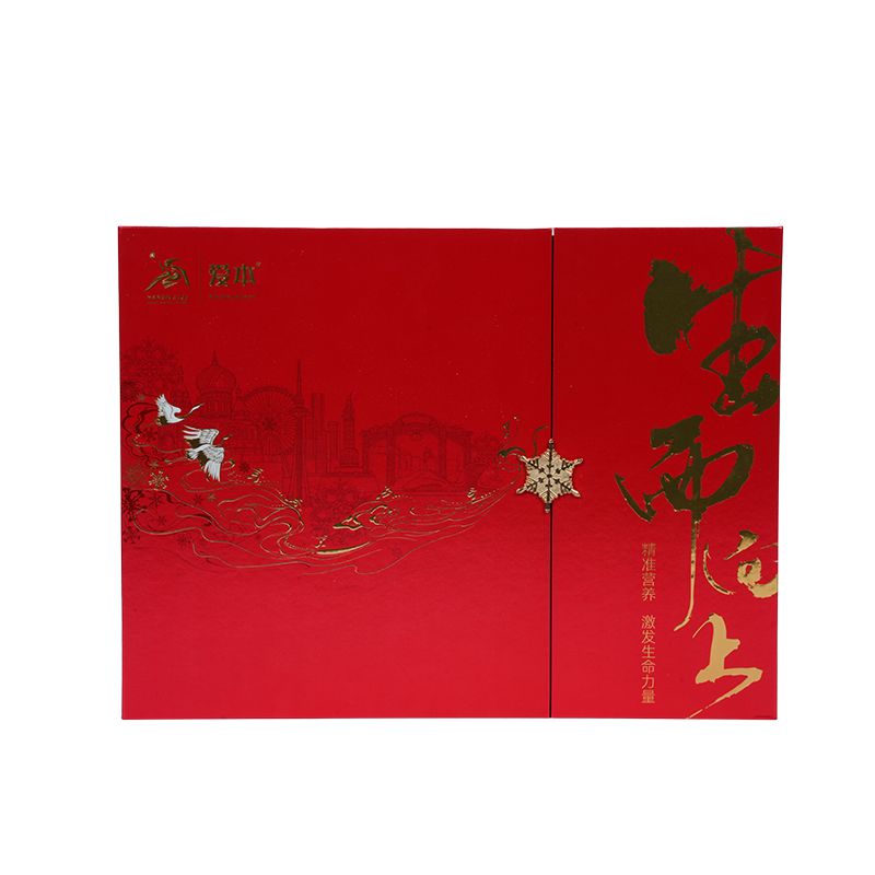 Caja rígida para embalaje de tartas de doble puerta