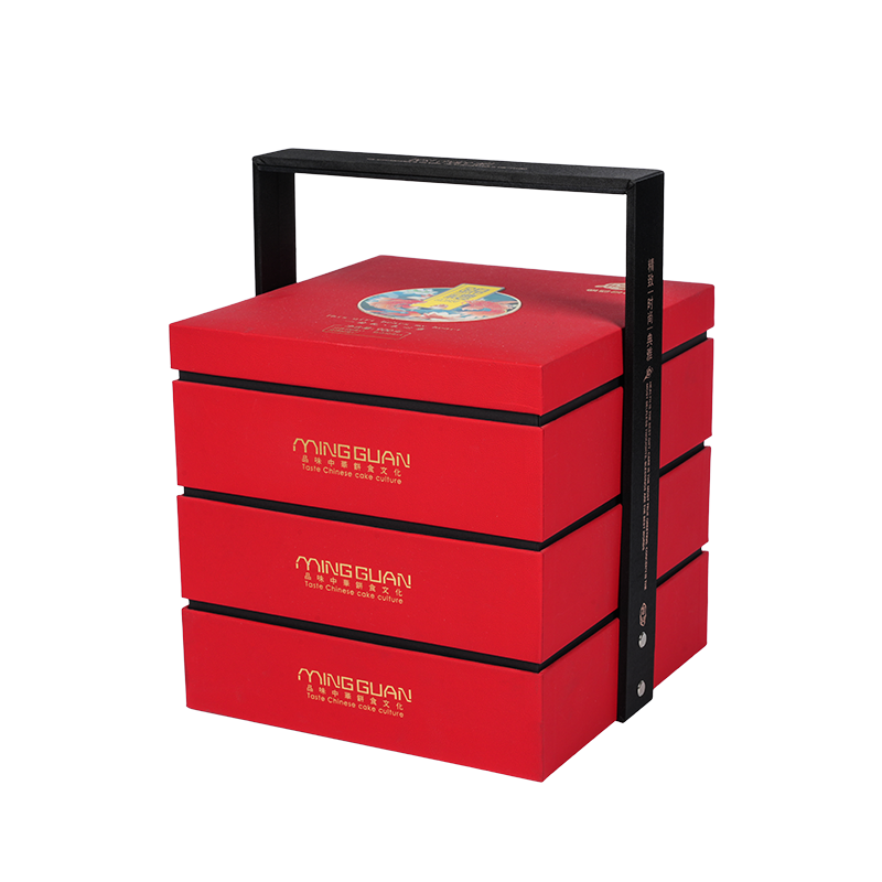 Caja rígida para embalaje de tartas de doble puerta