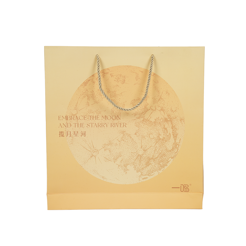 Bolsa de transporte para pasteles de cartón blanco/kraft con asa resistente al agua