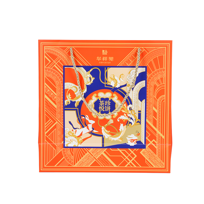 Bolsa de transporte para pasteles de cartón blanco/kraft con asa resistente al agua