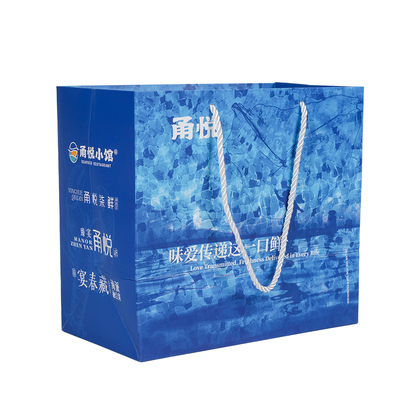 Bolsa para llevar de papel kraft para llevar a mano de tamaño mediano y suave