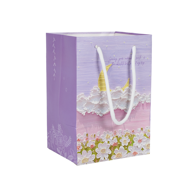 Bolsas de papel kraft verticales con temática navideña