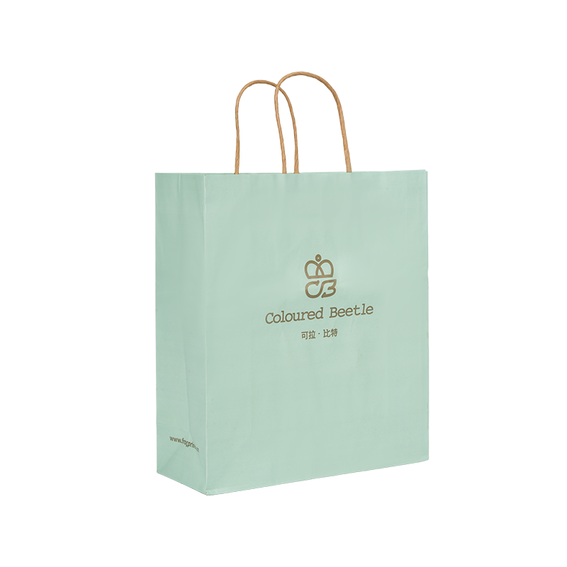 Embalaje de ropa bolsa horizontal de cartón blanco engrosada de mano