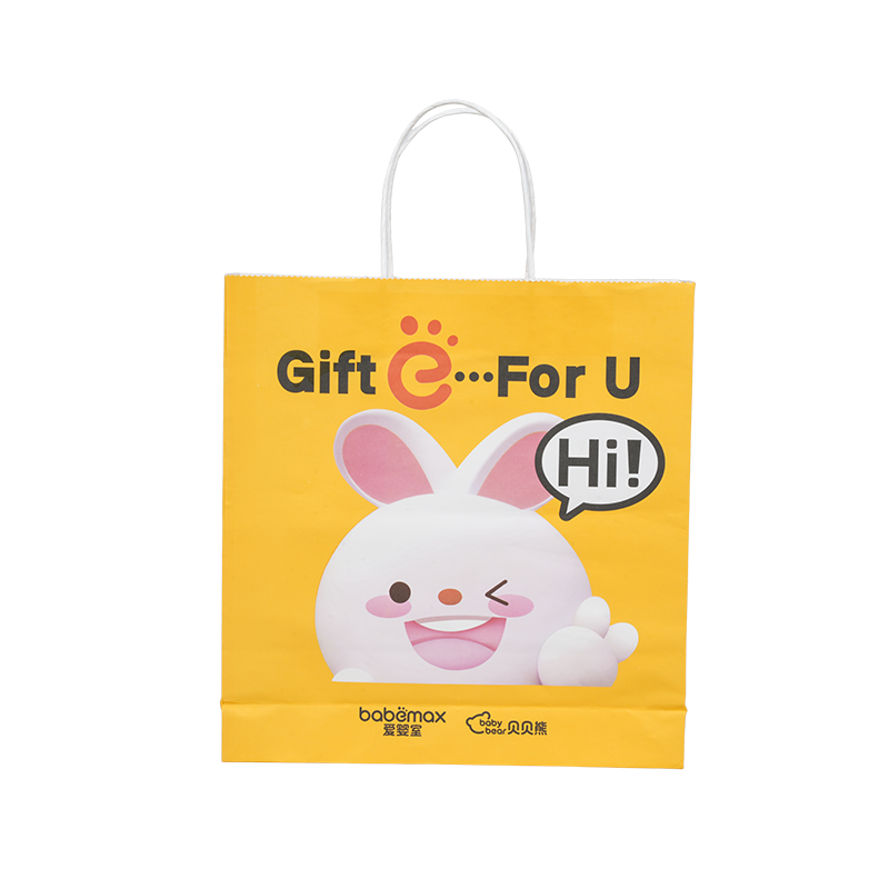 Embalaje de ropa bolsa horizontal de cartón blanco engrosada de mano