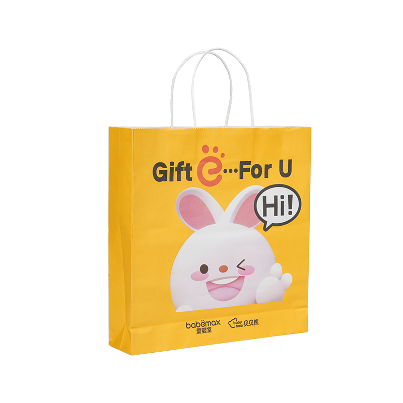 Embalaje de ropa bolsa horizontal de cartón blanco engrosada de mano