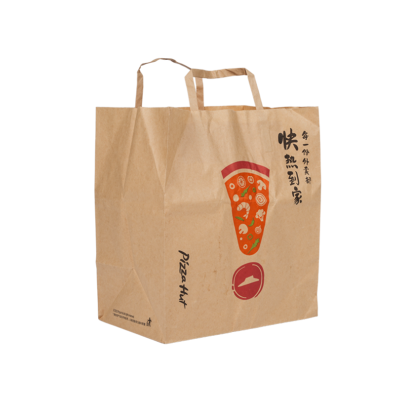 Bolsa de transporte para pasteles de cartón blanco/kraft con asa resistente al agua