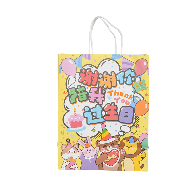 Bolsas de papel kraft verticales con temática navideña