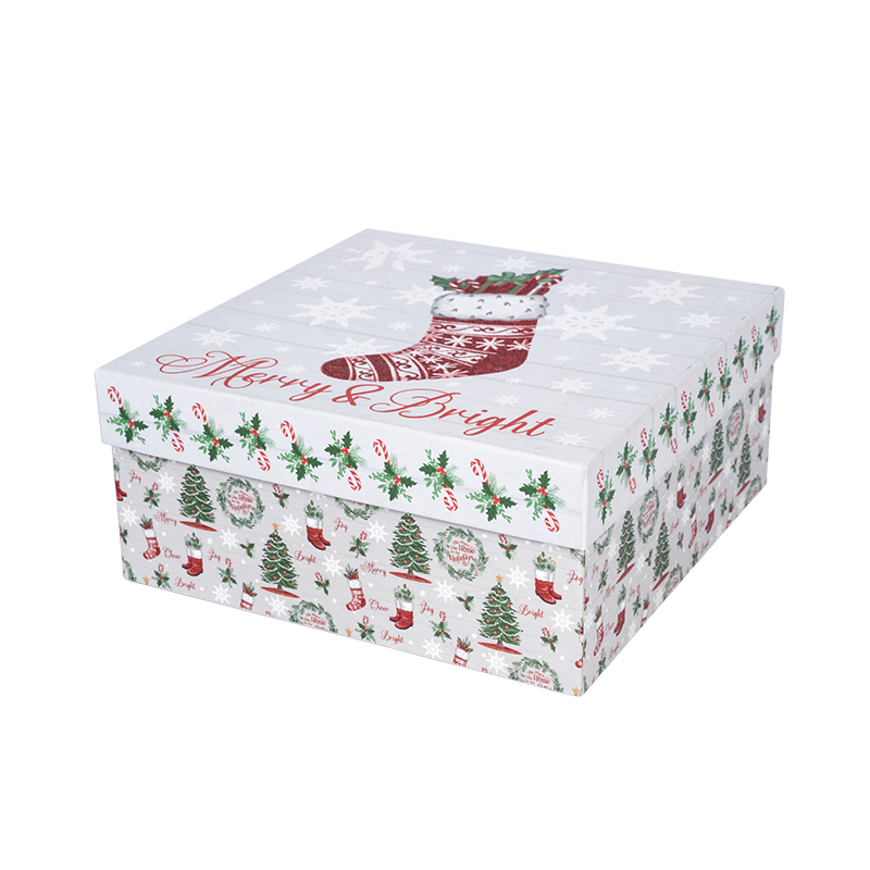 Caja cuadrada superior e inferior para cajas de regalo de Navidad