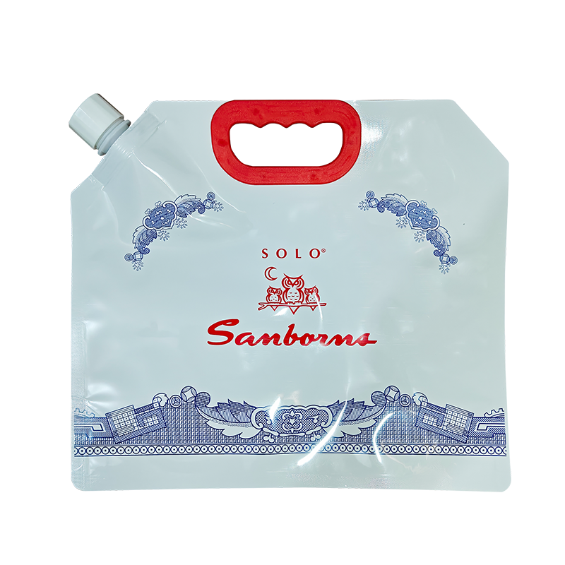 Bolsa superior en espiral Solo — bolsa de pie translúcida blanca