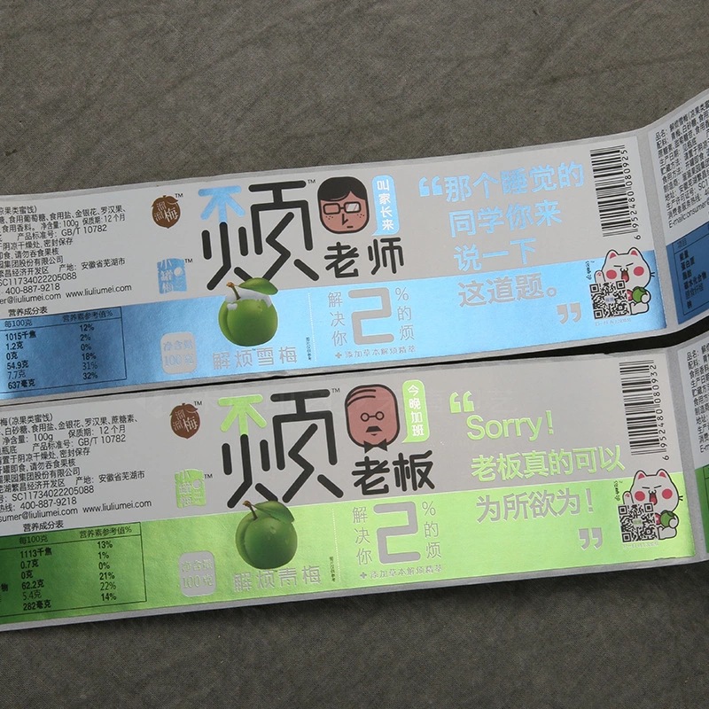 Etiqueta adhesiva de papel recubierto