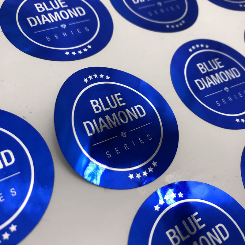 Etiqueta de botella de vino estampada en papel de aluminio mate