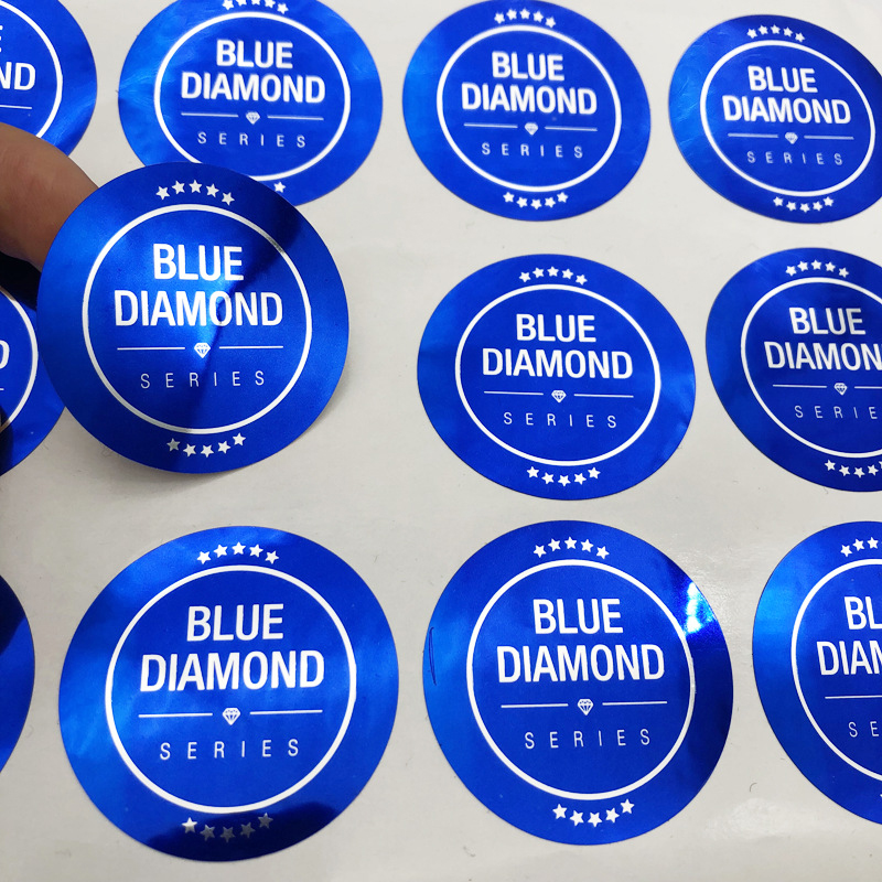 Etiqueta de botella de vino estampada en papel de aluminio mate