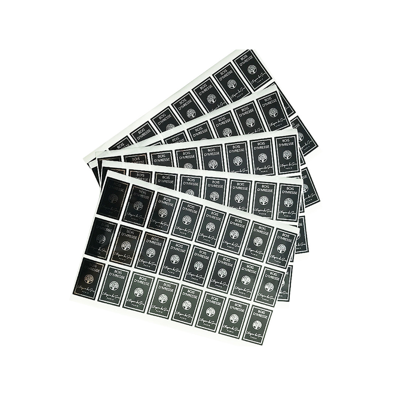 Etiqueta de botella de vino estampada en papel de aluminio mate