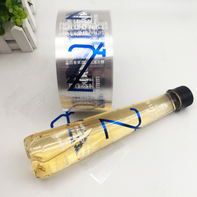 Etiqueta de botella de vino estampada en papel de aluminio mate