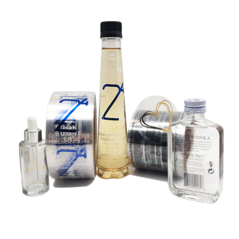 Etiqueta de botella de vino estampada en papel de aluminio mate