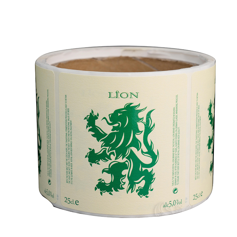 Etiqueta de botella de vino estampada en papel de aluminio mate