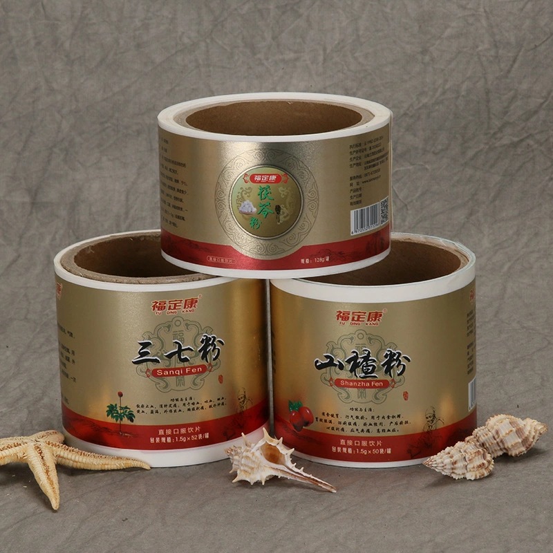 Etiquetas autoadhesivas para suplementos de salud