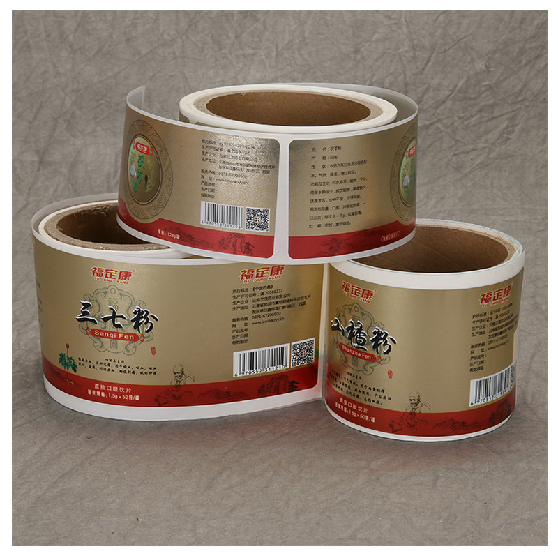 Etiquetas autoadhesivas para suplementos de salud