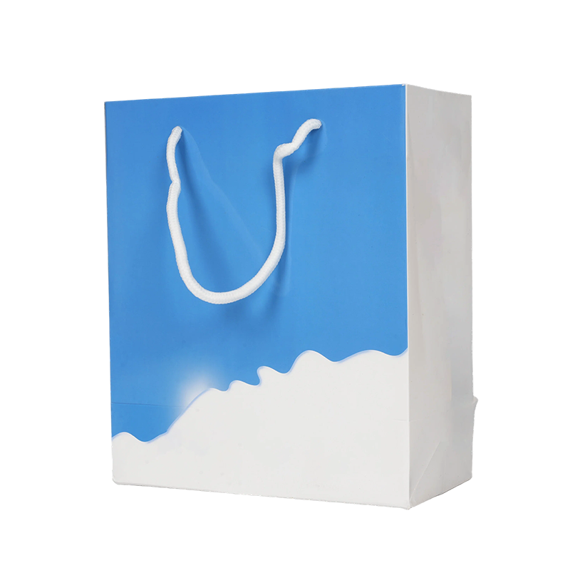 Bolso tote de papel degradado con bloques de color y refuerzo estilo acordeón
