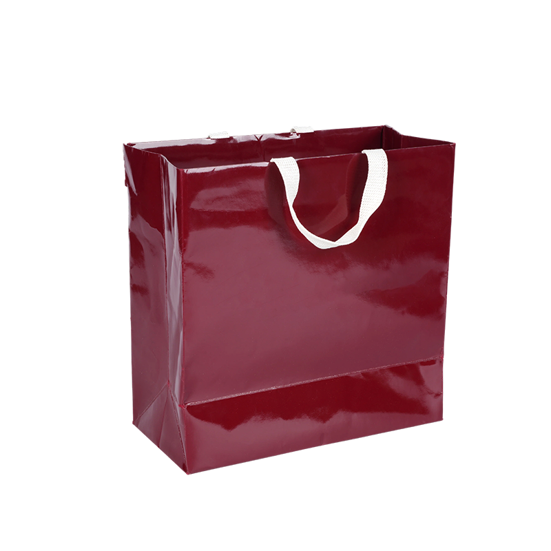 Bolsa de regalo laminada brillante burdeos