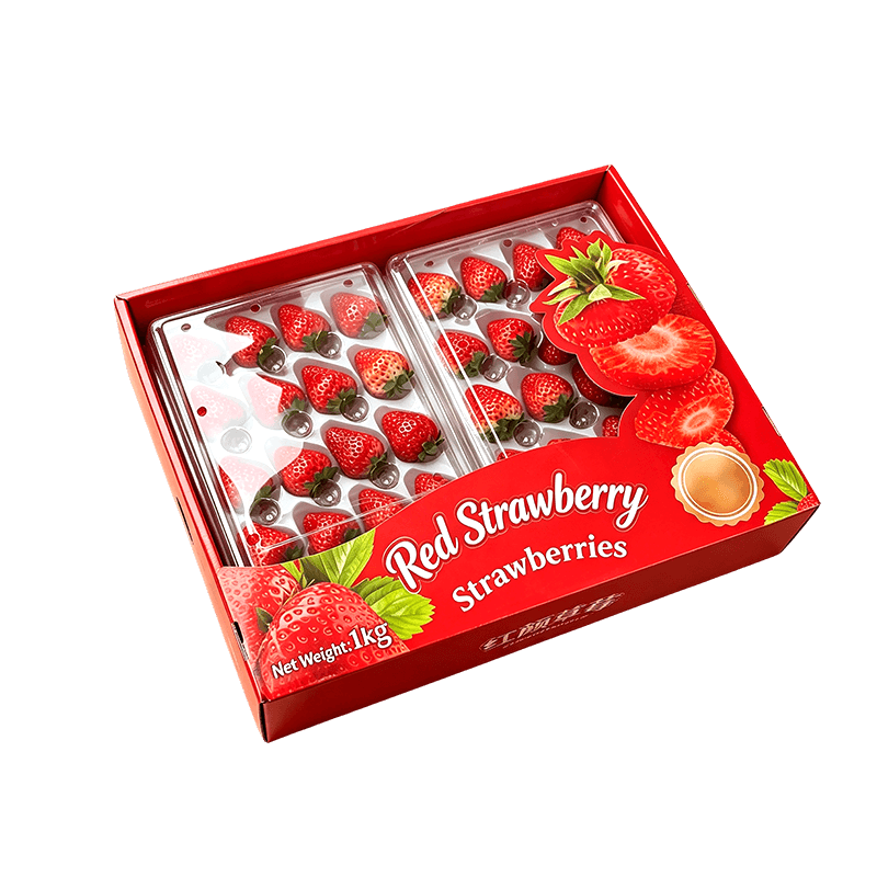 Blíster plegable estilo concha de PET con compartimentos para fruta fresca Blíster plegable estilo concha de PET con compartimentos para fruta fresca